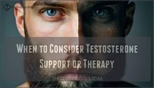 when to consider testosterone support or therapy