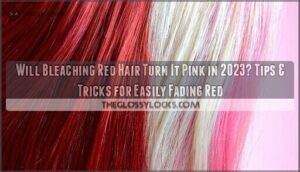 will bleaching red dyed hair turn it pink