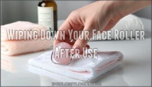 wiping down your face roller after use