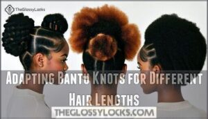 adapting bantu knots for different hair lengths