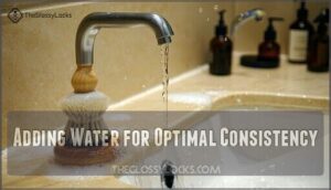adding water for optimal consistency