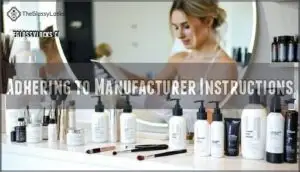 adhering to manufacturer instructions