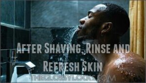 after shaving, rinse and refresh skin