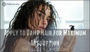 apply to damp hair for maximum absorption