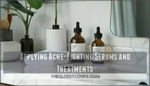 applying acne-fighting serums and treatments applying acne-fighting serums and treatments
