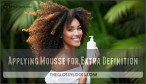 applying mousse for extra definition
