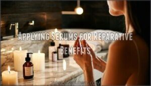 applying serums for reparative benefits