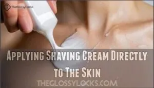 applying shaving cream directly to the skin applying shaving cream directly to the skin