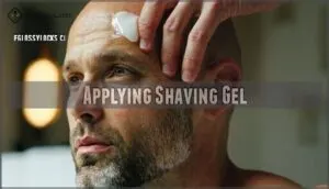 applying shaving gel