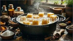 artisanal and homemade soaps