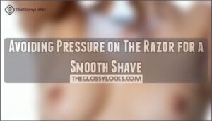 avoiding pressure on the razor for a smooth shave