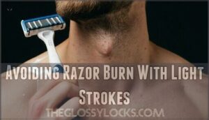 avoiding razor burn with light strokes
