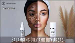 balancing oily and dry areas