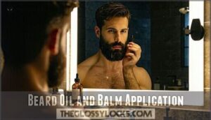 beard oil and balm application