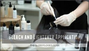 bleach and lightener application