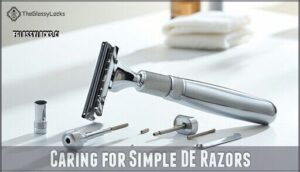 caring for simple de razors