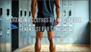 changing clothes after outdoor exercise for comfort
