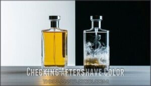 checking aftershave color