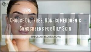 choose oil-free, non-comedogenic sunscreens for oily skin