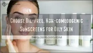 choose oil-free, non-comedogenic sunscreens for oily skin