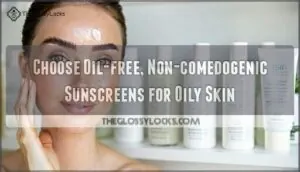 choose oil-free, non-comedogenic sunscreens for oily skin choose oil-free, non-comedogenic sunscreens for oily skin