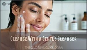 cleanse with a gentle cleanser