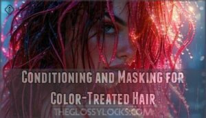 conditioning and masking for color-treated hair