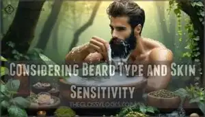 considering beard type and skin sensitivity