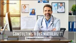 consulting a dermatologist