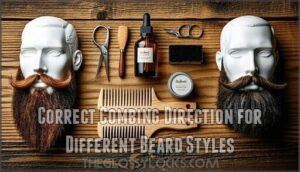correct combing direction for different beard styles