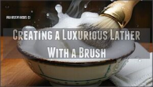 creating a luxurious lather with a brush