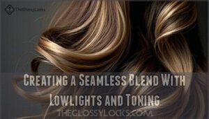 creating a seamless blend with lowlights and toning