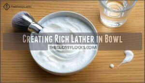 creating rich lather in bowl