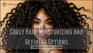 curly hair: moisturizing and defining options