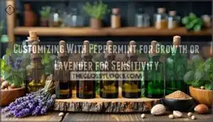 customizing with peppermint for growth or lavender for sensitivity