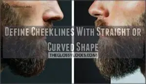 define cheeklines with straight or curved shape
