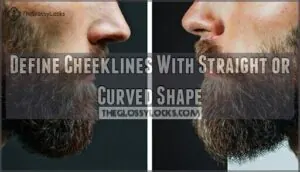 define cheeklines with straight or curved shape define cheeklines with straight or curved shape