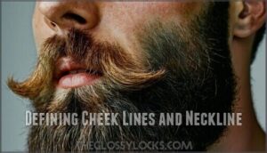 defining cheek lines and neckline