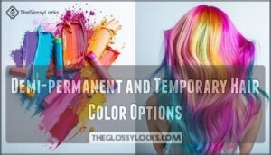 demi-permanent and temporary hair color options
