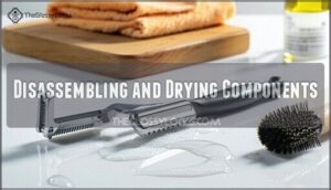 disassembling and drying components