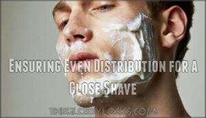 ensuring even distribution for a close shave