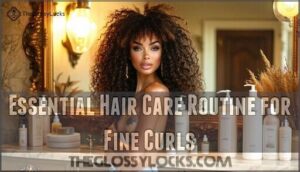 essential hair care routine for fine curls