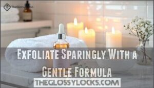 exfoliate sparingly with a gentle formula