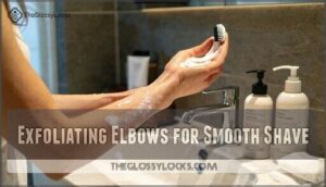 exfoliating elbows for smooth shave