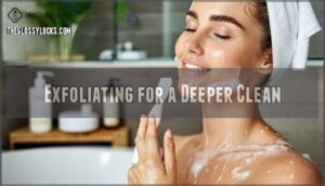 exfoliating for a deeper clean