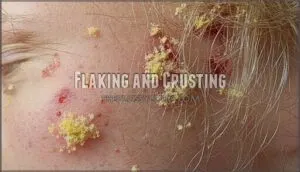 flaking and crusting