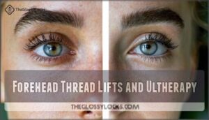 forehead thread lifts and ultherapy