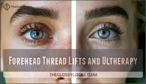 forehead thread lifts and ultherapy