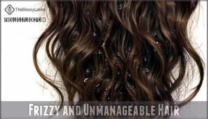 frizzy and unmanageable hair