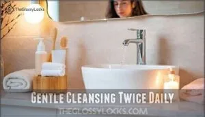 gentle cleansing twice daily